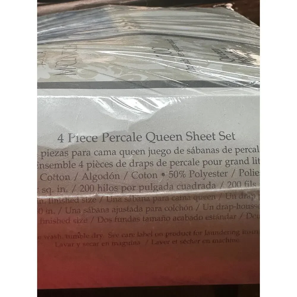 VTG Jessica McClintock 4-piece 200-Count Queen Sheet Set Jonete Pattern